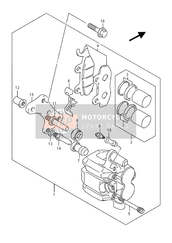 Suzuki UH200A BURGMAN 2015 BREMSSATTEL VORNE für ein 2015 Suzuki UH200A BURGMAN